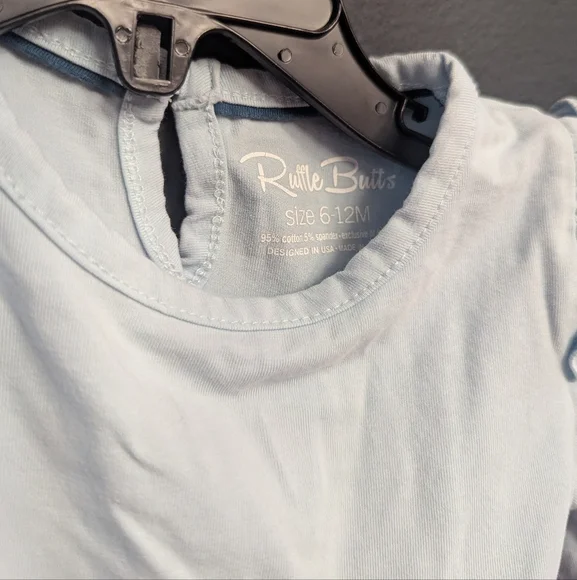 Ruffle Butts Blue Polar Bear Baby Romper - Picture 2 of 5